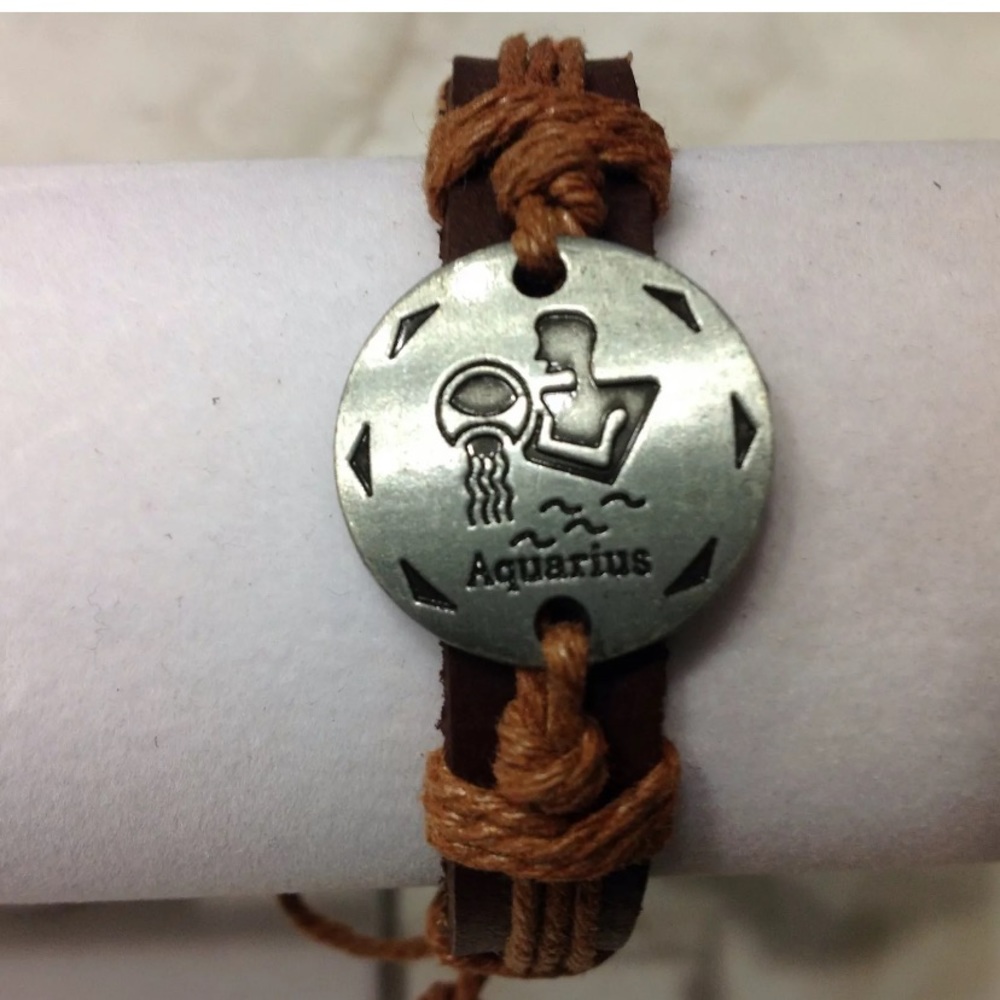 💖 Aquarius Zodiac Bracelet 7”-9” Unisex NEW
